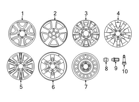 2019 Toyota Tundra Wheels Wheel, Alloy Diagram for 42611-0C221
