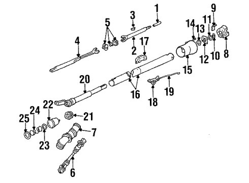 1985 Buick Electra Housing & Components Support, Steering Column Housing Diagram for 7843664