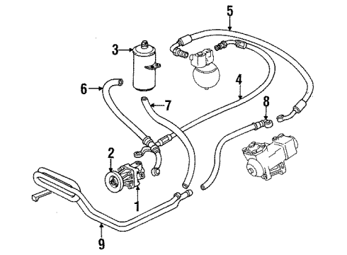 1994 BMW 750iL P/S Pump & Hoses, Steering Gear & Linkage Power Steering Reservoir Diagram for 32411139199