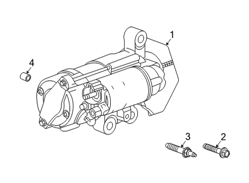 2021 Cadillac CT4 Starter Starter Diagram for 12706169