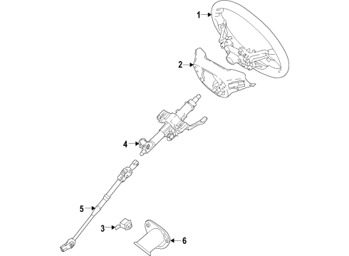 2019 Kia K900 Steering Column & Wheel, Steering Gear & Linkage Switch Assembly-Tilt & T Diagram for 93691J6000