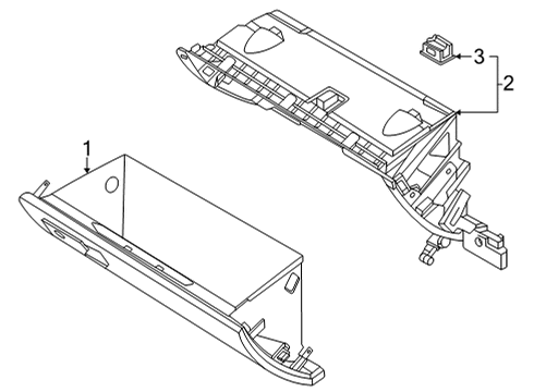 2022 Genesis GV70 Glove Box LAMP ASSY-FOOT Diagram for 97288-AR000