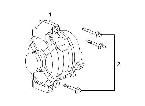 2008 Chevrolet HHR Alternator Alternator Diagram for 20758749