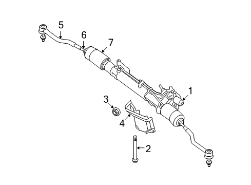 2011 Nissan Maxima Steering Column & Wheel, Steering Gear & Linkage Socket Kit-Tie Rod, Inner Diagram for 48521-9N00A