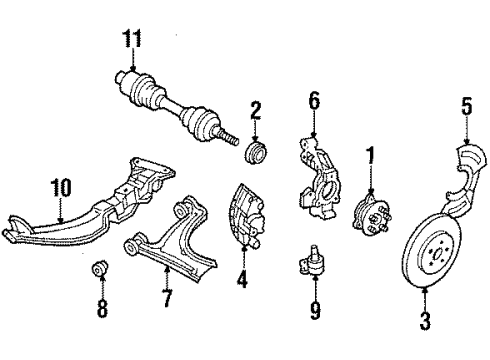 1991 Buick Skylark Front Brakes Front Wheel Drive Shaft Kit Diagram for 26018519