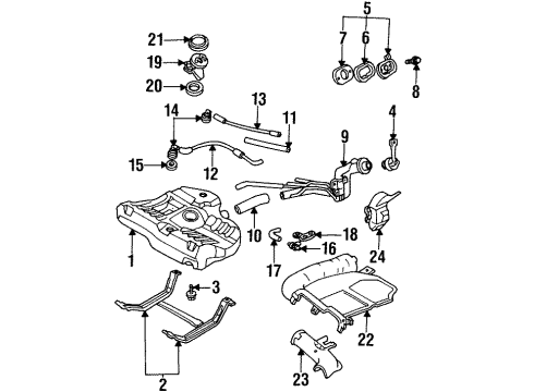 1991 Mercury Tracer Senders Temperature Sending Unit Diagram for FO2Z10884C