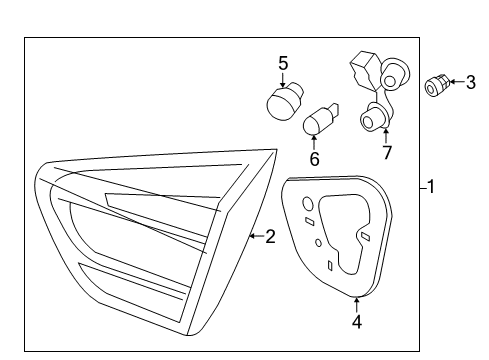 2012 Kia Rio Bulbs Lens & Housing-Rear Combination Inside Diagram for 924301W200