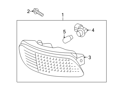 2007 Lexus RX400h Bulbs Reflector Assy, Reflex, RH Diagram for 81910-0E010