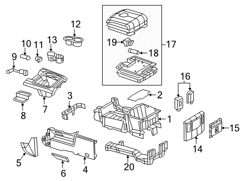 2018 Ram 1500 Center Console Usb-Charging Port Diagram for 68193443AA