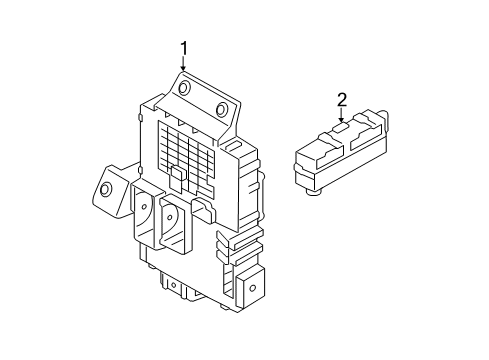 2018 Kia Forte5 Fuse & Relay Instrument Panel Junction Box Assembly Diagram for 91951A7150