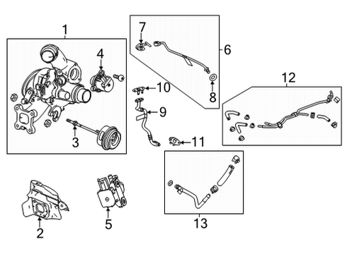 2021 Buick Encore GX Turbocharger GASKET-TURBO COOL FEED & RTN PIPE Diagram for 55497445