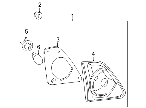 2010 Toyota Corolla Bulbs Back Up Lamp Assembly Diagram for 81580-02190