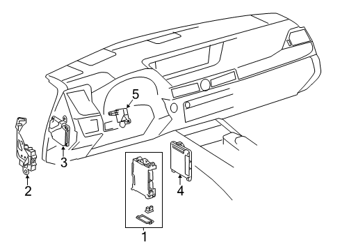 2015 Lexus IS250 Electrical Components Headlamp Leveling Computer Assembly Diagram for 89960-53110