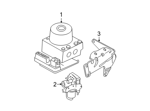 2004 Ford Escape Anti-Lock Brakes Module Diagram for YL8Z-2C286-DA