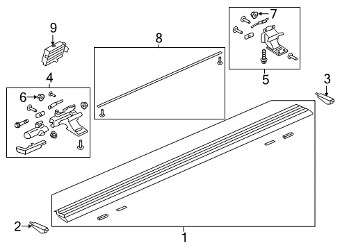 2018 Lincoln Navigator Running Board Motor & Drive Nut Diagram for -W711468-S437