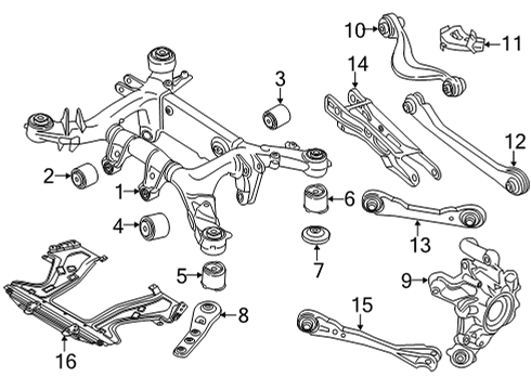 2022 BMW 840i Gran Coupe Rear Suspension Bracket, Wheelspeed Sensor Diagram for 34526886994