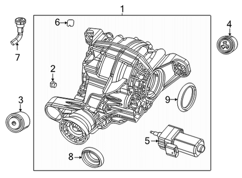 2021 Jeep Grand Cherokee L Axle Housing - Rear BUSHING-CRADLE Diagram for 68375860AC
