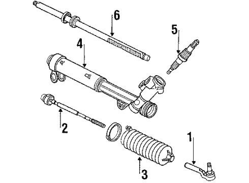 1990 Oldsmobile Cutlass Supreme P/S Pump & Hoses, Steering Gear & Linkage Hose Asm-P/S Gear Inlet Diagram for 26027674