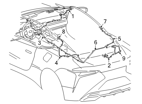 2019 Lexus LC500h Antenna & Radio Amplifier Assembly, STER Diagram for 86280-0WE22