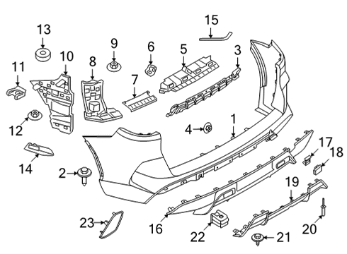 2022 BMW X5 Bumper & Components - Rear Reinforcement For Bumper, Re Diagram for 51128070332