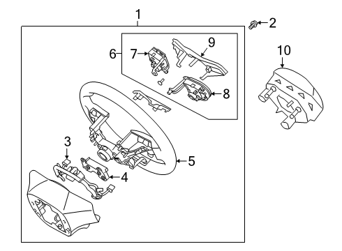 2020 Kia Optima Steering Column & Wheel, Steering Gear & Linkage Switch Assembly-STRG RH Diagram for 96720D4520