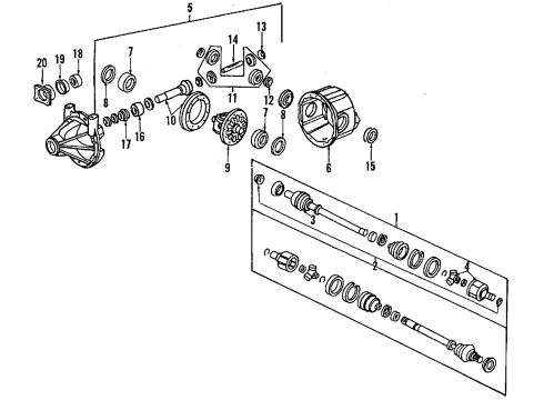 1991 Honda Civic Rear Axle, Axle Shafts & Joints, Differential, Drive Axles, Propeller Shaft Oil Seal (38X60X9) (Arai) Diagram for 91204-PH8-003