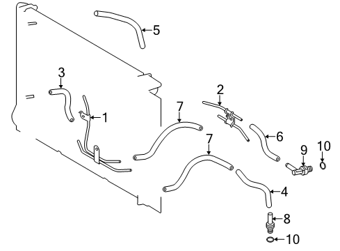 2016 Toyota Corolla Trans Oil Cooler Inlet Hose Diagram for 32943-02030