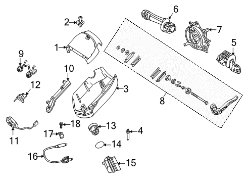 2004 BMW X3 Switches Lower Trim Panel Diagram for 32303405269
