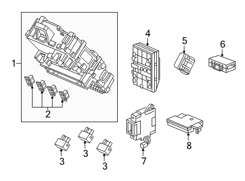 2020 Honda CR-V Controls - Instruments & Gauges Box Assembly, Fuse Diagram for 38200-TLA-A01