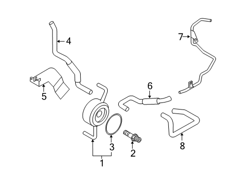 2006 Infiniti FX35 Oil Cooler Hose-Water Diagram for 21306-AQ805