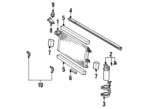 1984 Toyota Pickup Air Conditioner Idler Pulley Diagram for 88440-16010