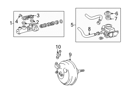 1998 Toyota Sienna Hydraulic System Booster Check Valve Diagram for 44730-10010