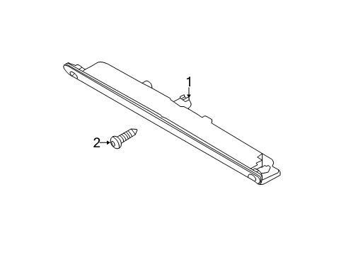 2017 Ford Focus High Mount Lamps High Mount Lamp Screw Diagram for -W502560-S450B