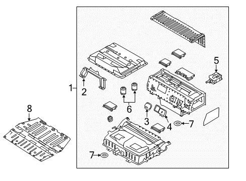 2013 Ford Focus Battery Heat Shield Diagram for CV6Z-10757-B