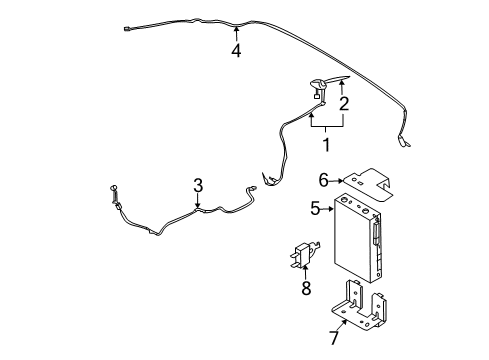 2012 Nissan Versa Antenna & Radio Antenna Assy-Roof Diagram for 28208-3AN0B