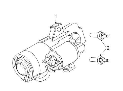 2010 Mercury Milan Starter Starter Mount Stud Diagram for -W702001-S437M