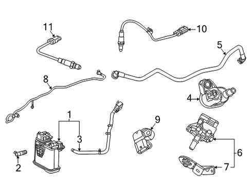 2021 Chevrolet Trailblazer Emission Components Purge Line Diagram for 55496174