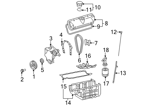 2008 Pontiac Torrent Filters Adapter Asm-Oil Filter Diagram for 12620912