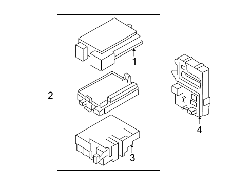 2009 Kia Spectra Electrical Components Engine Room Junction Box Assembly Diagram for 919592F100