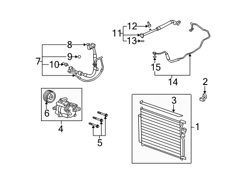 2008 Saturn Vue Air Conditioner Compressor Assembly Diagram for 19130316