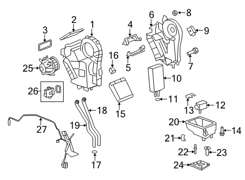2020 Chevrolet Traverse Blower Motor & Fan Blower Motor Diagram for 84567419