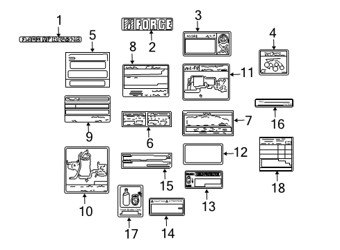 2004 Toyota Tundra Information Labels Tire Info Label Diagram for 42661-0C010