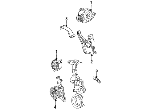 1989 Chrysler New Yorker Alternator STATOR Alternator Diagram for MD108427