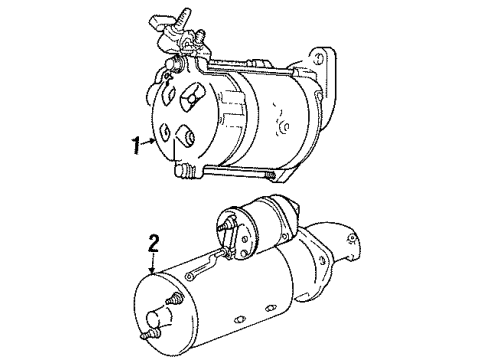 1995 Dodge Ram 2500 Starter Starter Motor Diagram for R4741012