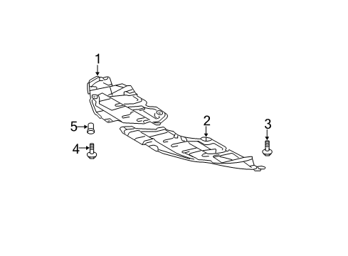 2007 Toyota Camry Splash Shields Under Cover Diagram for 51442-06050