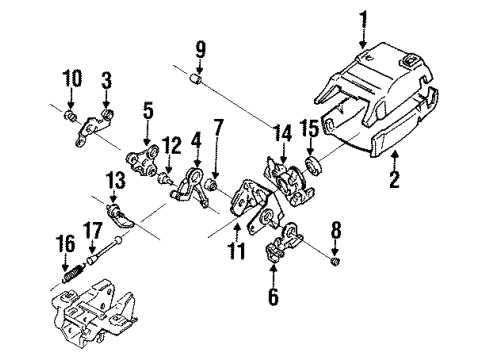 1986 Toyota Pickup Steering Column Components Spring Cord Diagram for 90945-02034