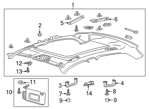 2019 Lincoln Continental Interior Trim - Roof Reading Lamp Assembly Diagram for FA1Z-13776-AL