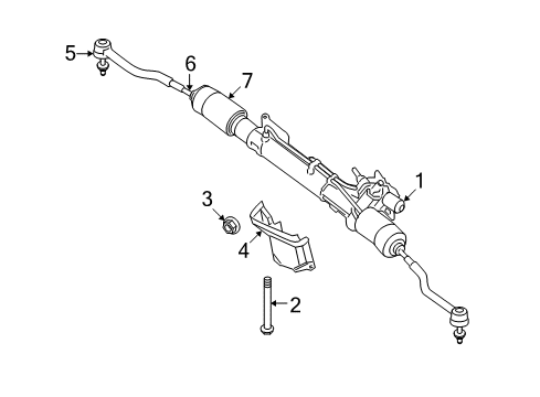 2012 Nissan Altima Steering Column & Wheel, Steering Gear & Linkage Gear & Linkage Diagram for 49001-ZN52B