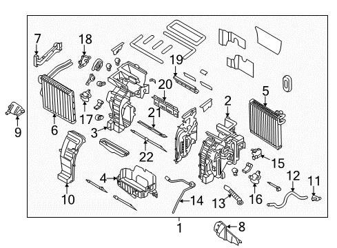 2017 Kia Forte5 A/C & Heater Control Units Control Assembly-Heater Diagram for 97250B0AA0M15