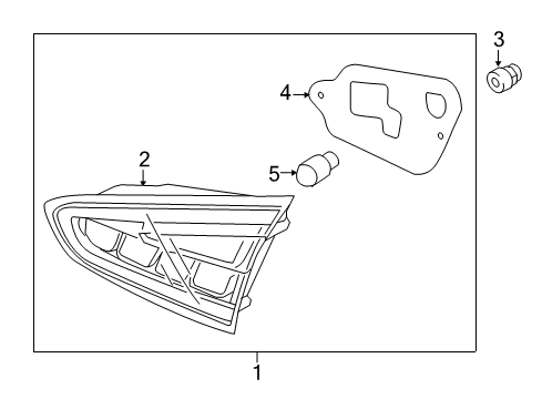 2015 Kia Forte5 Bulbs Lamp Assembly-Rear Combination Inside Diagram for 92403A7430